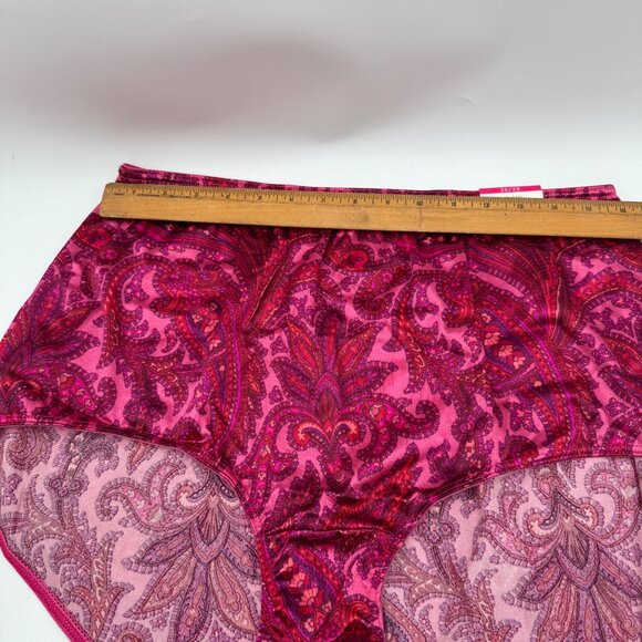 Vintage 90's Cacique Second Skin Shiny Satin High Leg Brief bikini Panty shinny - Picture 4 of 11